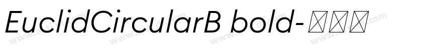 EuclidCircularB bold字体转换